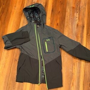 Under Armour dark green  Jacket with Neon Green Details